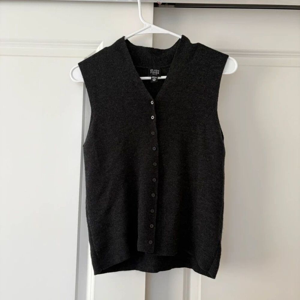 Eileen Fisher Button Down Vest